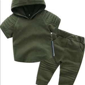 Boys army green outfit